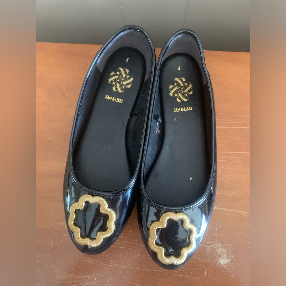 Sam And Libby Coco Patent Leather Ballet Flat Shoes. Size 8 - Picture 3 of 4